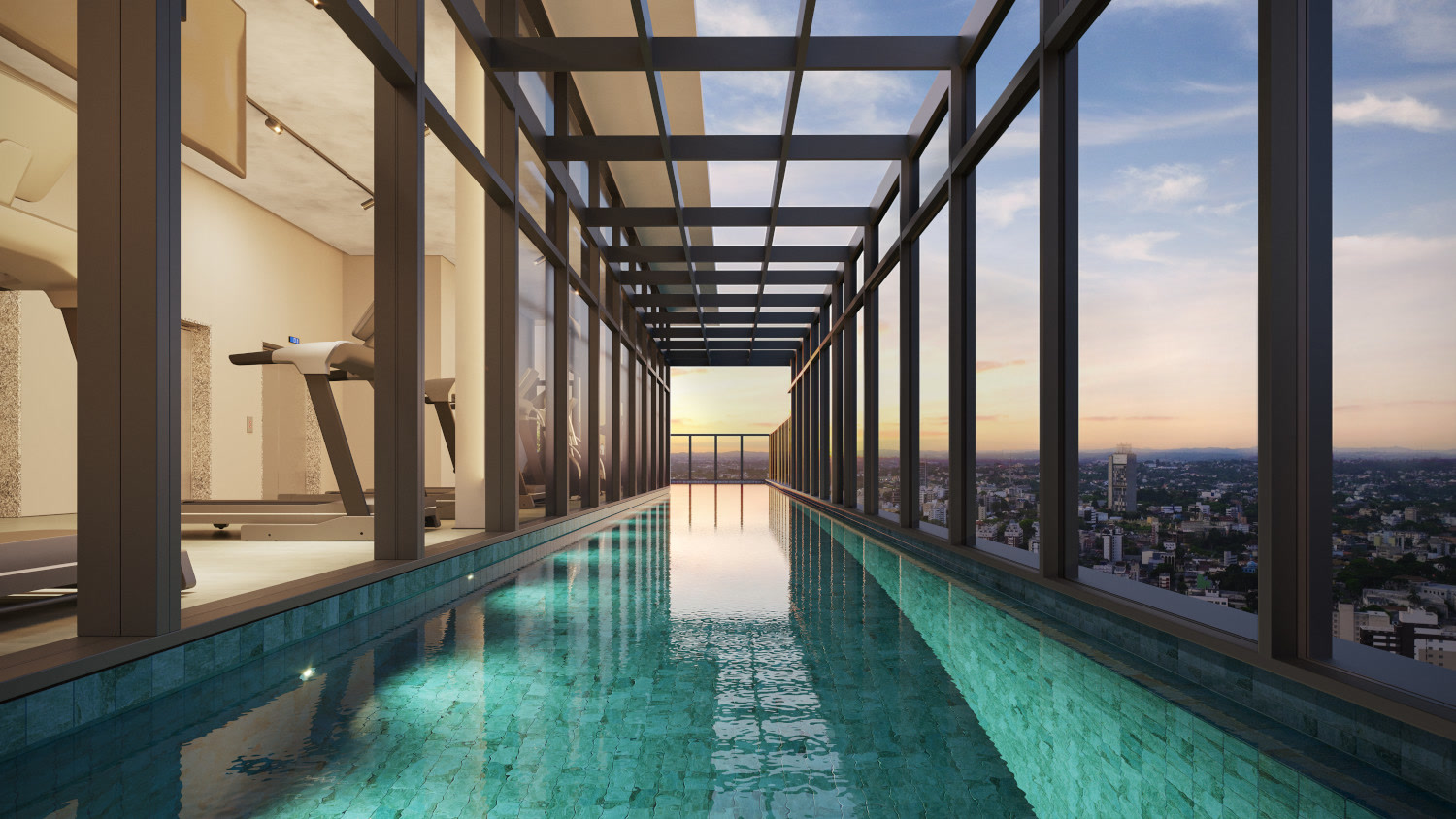 Perspectiva ilustrativa do Aya Residences